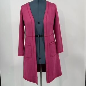 SOLITAIRE WOMENS DARK PINK LONG JACKET SIZE S